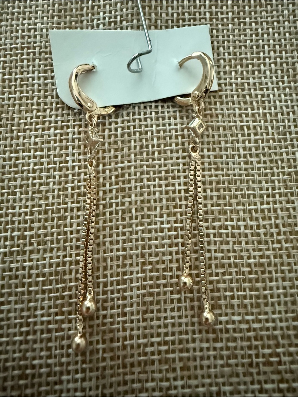 Gold Dangle Chain Drop Earrings - Elegant Women Jewelry